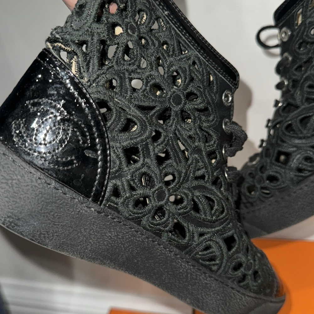 100%, Authentic Chanel, Crochet Pattern, Leather … - image 5